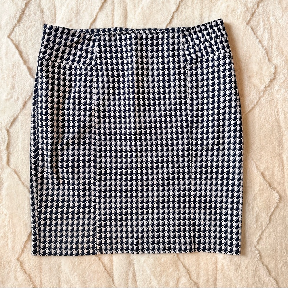 Stitch Fix Tribal Tyla Pencil Skirt Black and White Houndstooth. SZ 10